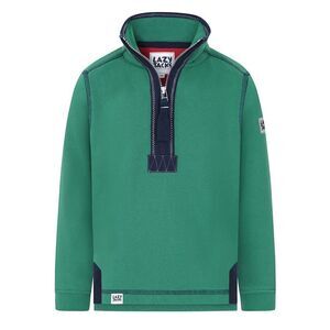 Lazy Jacks Boys Quarter Zip Sweatshirt / Fern